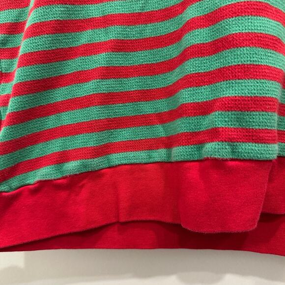 Lake Pajamas Waffle Henley Joggers Mistletoe Red Green Stripe Holiday Christmas - Picture 4 of 14